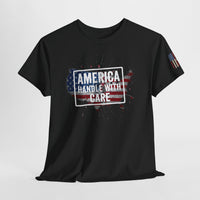 Load image into Gallery viewer, America: Handle With Care – Distressed Flag Tee
