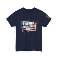 Load image into Gallery viewer, America: Handle With Care – Distressed Flag Tee
