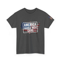 Load image into Gallery viewer, America: Handle With Care – Distressed Flag Tee
