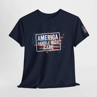 Load image into Gallery viewer, America: Handle With Care – Distressed Flag Tee
