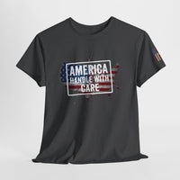 Load image into Gallery viewer, America: Handle With Care – Distressed Flag Tee
