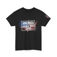 Load image into Gallery viewer, America: Handle With Care – Distressed Flag Tee
